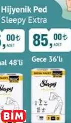 SLEEPY EXTRA HİJYENİK PED SLEEPY EXTRA HİJYENİK PED